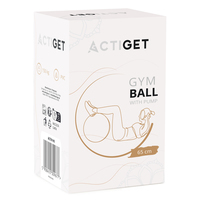 М'яч для фітнесу (фітбол) Actiget 65 см з насосом ACT0145 Beige