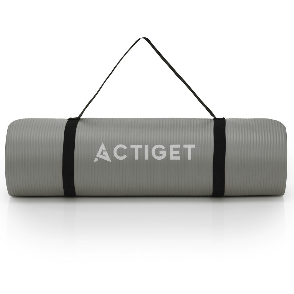 Килимок спортивний Actiget NBR 183 x 61 x 1 cм для йоги та фітнесу ACT0019 Grey