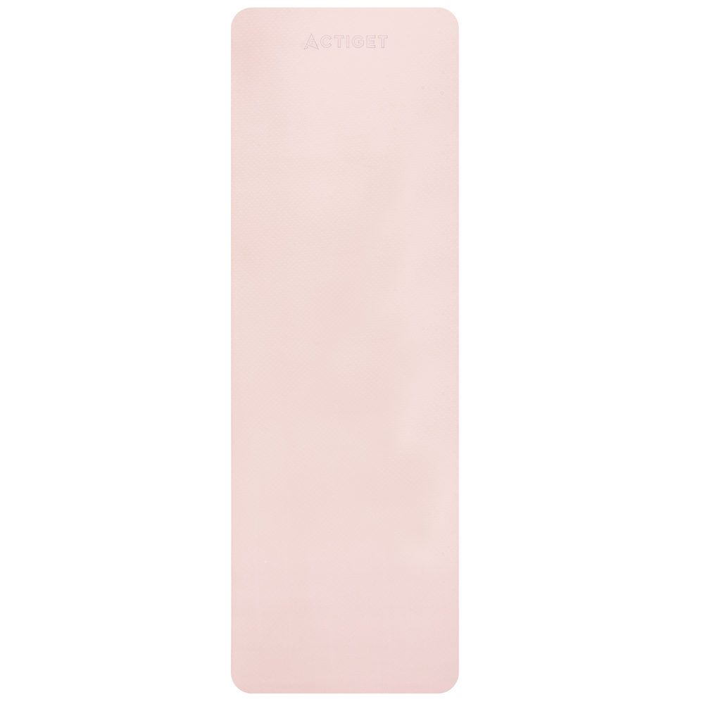 Килимок спортивний Actiget TPE 183 x 61 x 0.6 см для йоги та фітнесу ACT0023 Pink/Grey